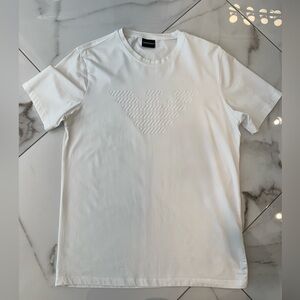 Emporio Armani Embossed Logo White Tee